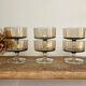 6 vintage smoked glass coupes model "Sweden" France