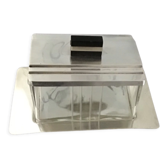 Silver art deco cookie or candy box