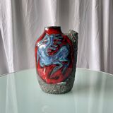 Mid Century Fat Lava 'Pugi' Vase