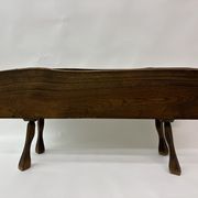 Brutalist solid wooden flower plante, 1970's
