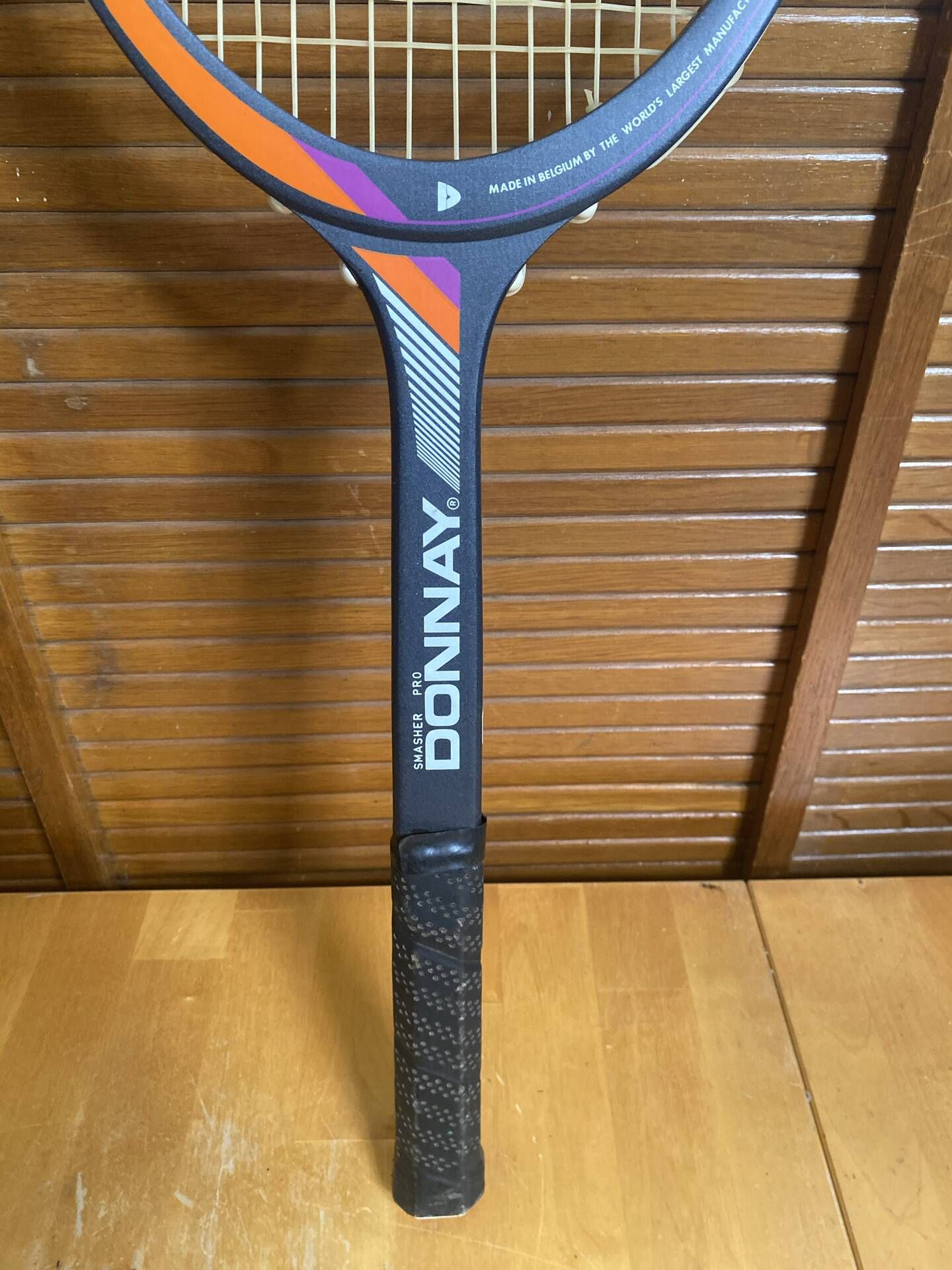 Vintage donnay smasher pro wooden tennis racket + donnay vintage cover