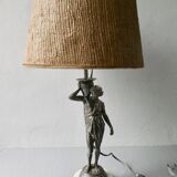 Neoclassical lamp, Greek man statuette, ephebe