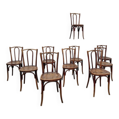10 chaises bistrot Fischel, 1930