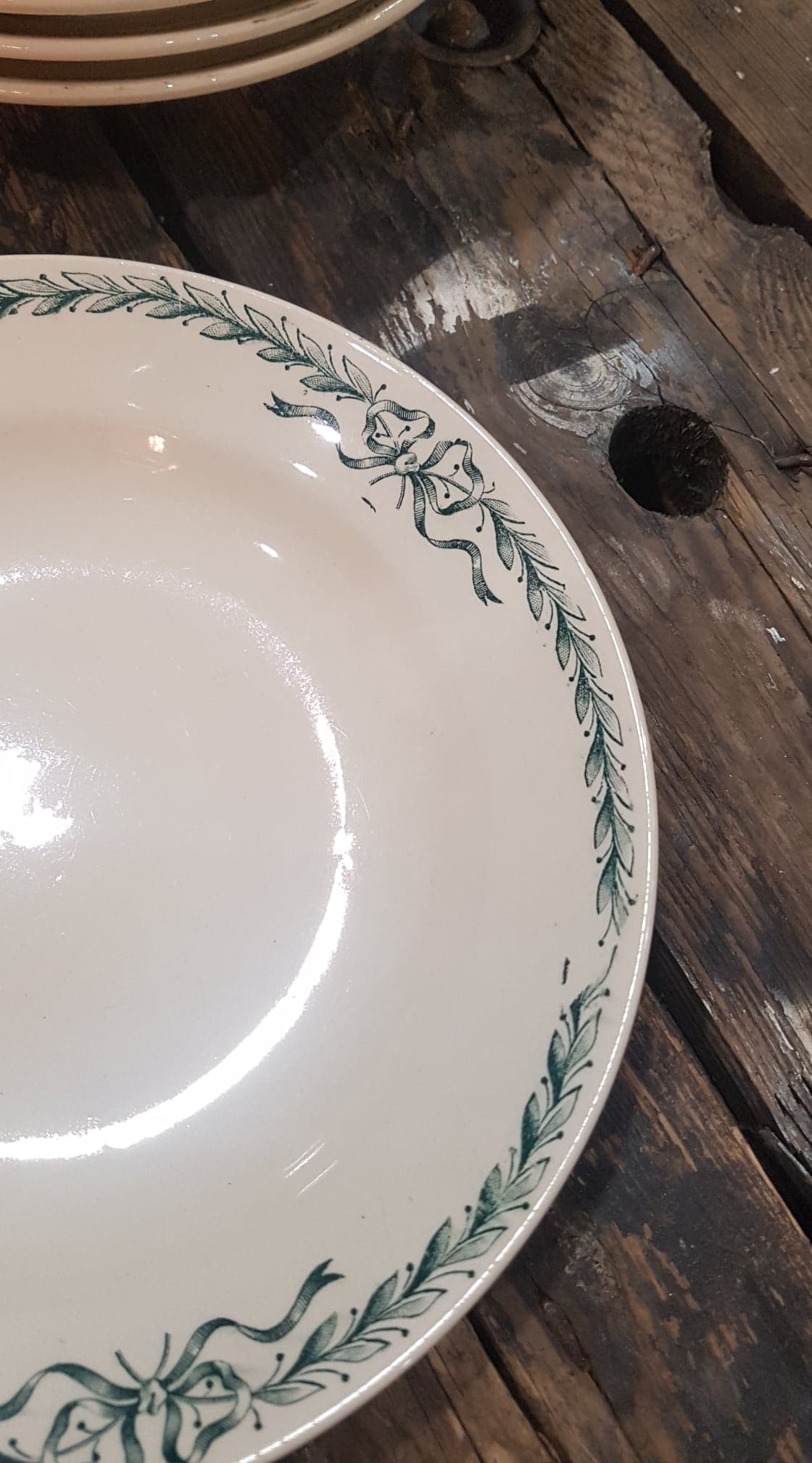 Lot of 8 plates in Terre de Fer Longchamp model Belleville