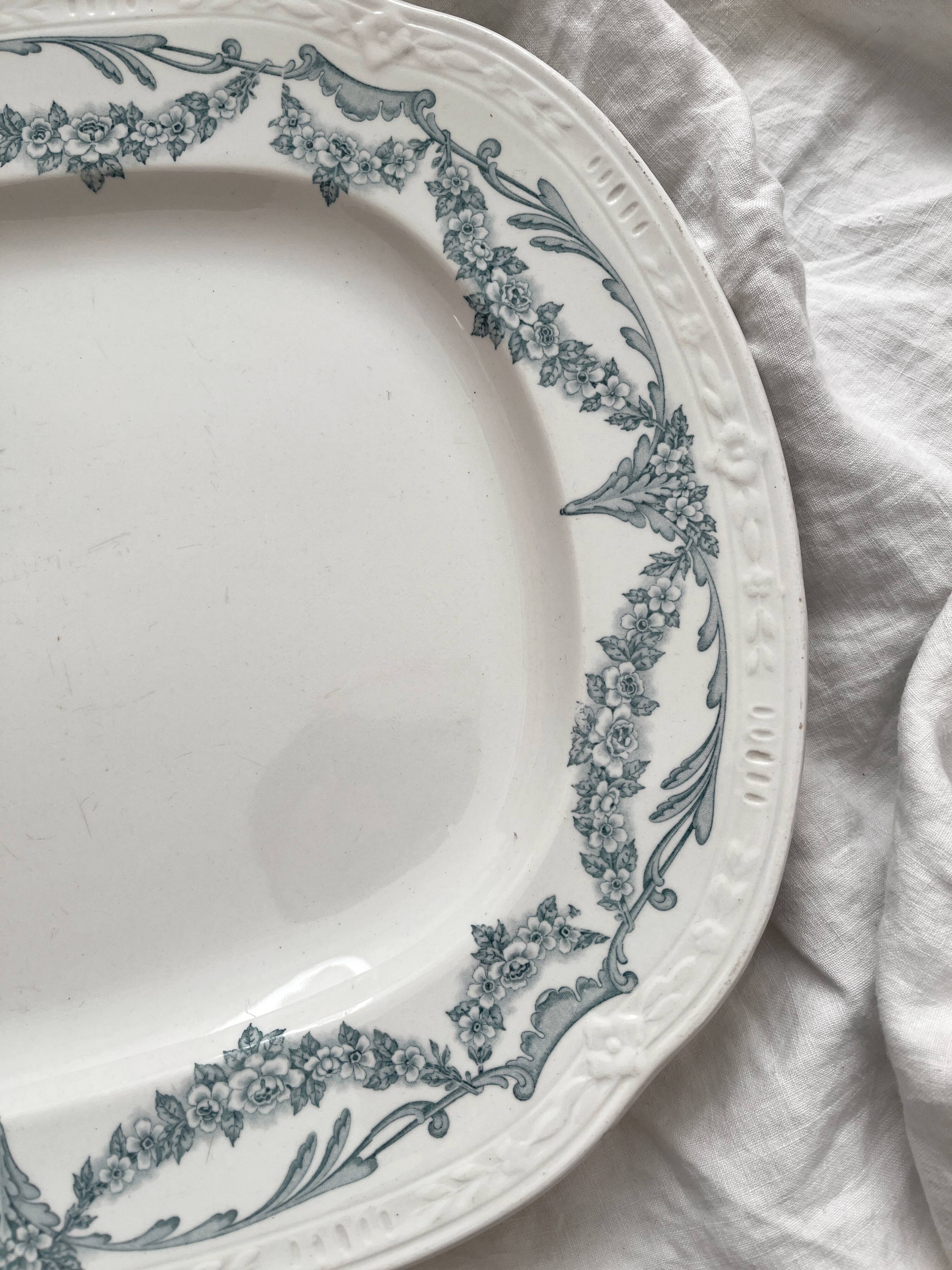 Iron earthenware dish “Louis XVI” U&C Sarreguemines