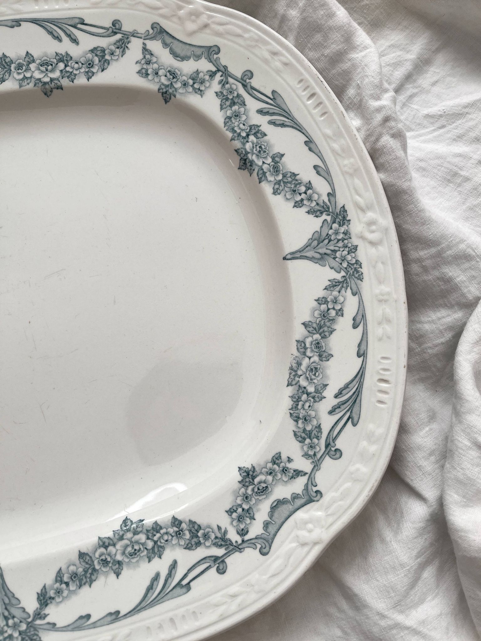 Iron earthenware dish “Louis XVI” U&C Sarreguemines
