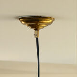 Large vintage Limburg stained-glass style pendant light from the 1970s