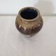 Unsigned brown glazed ceramic vase - height 14cm