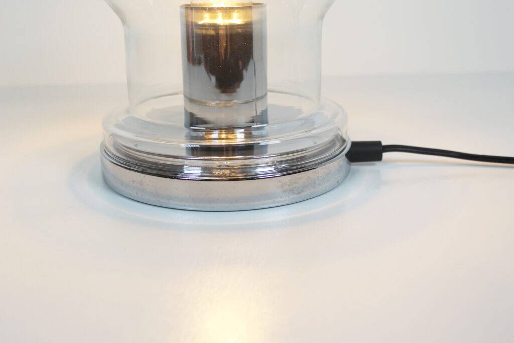 Vintage 1970s glass 'mushroom' table lamp by Cosack