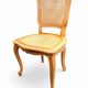 6 Louis XV style chairs in cherry wood and cane