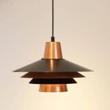 Vintage copper with black Danish design pendant hanging lamp