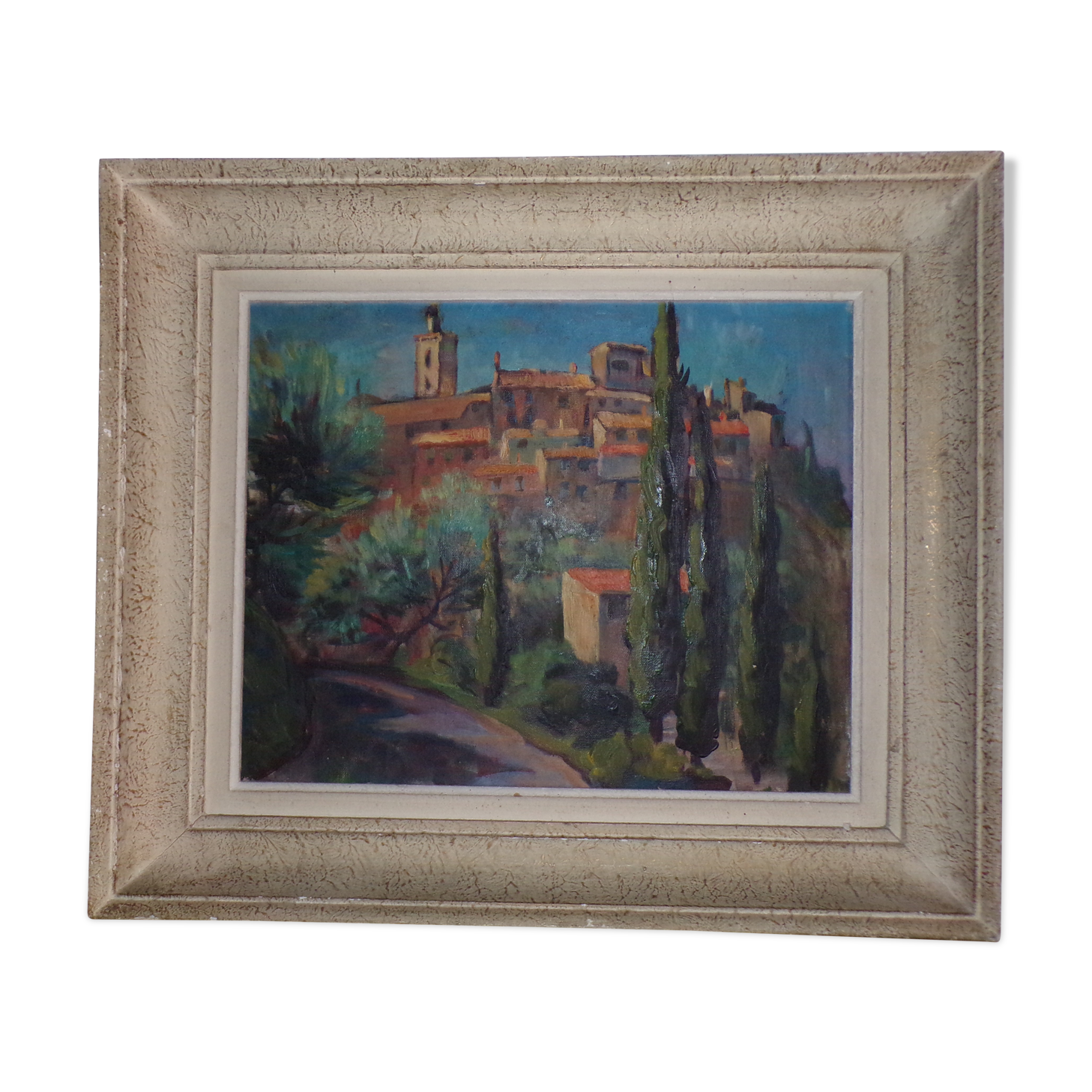 Tableau huile sur toile vue de Provence