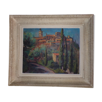 Oil on canvas painting seen from Provence