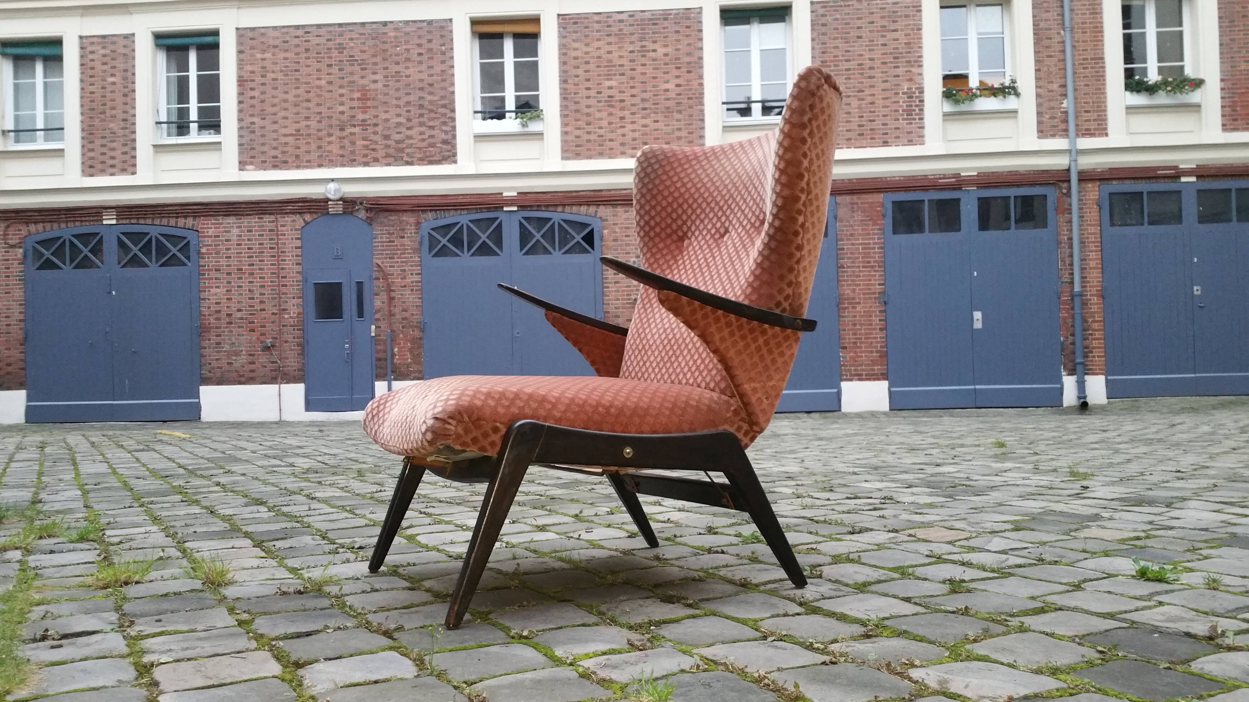 Chair recliner Waing flesh Relax 50 60 vintage years