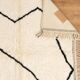 Natural wool rug, authentic handmade fabric, size 1.5/2.5 m.