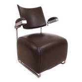 Fauteuil lounge en cuir Oscar pour Inno Oy par Harri Korhonen