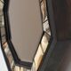 Brass and horn octagonal mirror with horn by Anthony Redmile, UK ca. 1980