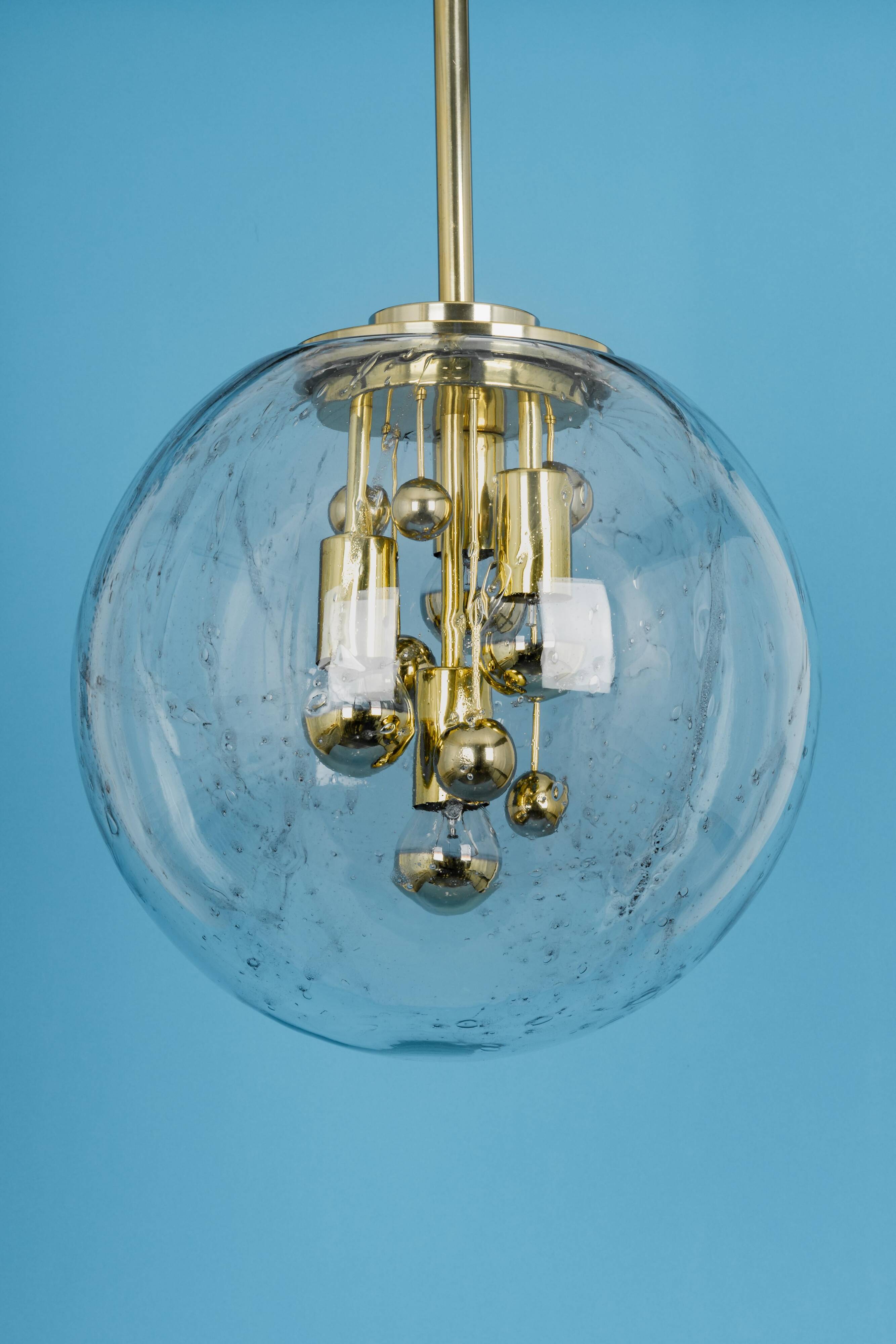 Sputnik Ball Chandelier by Doria, Germany, 1970s
