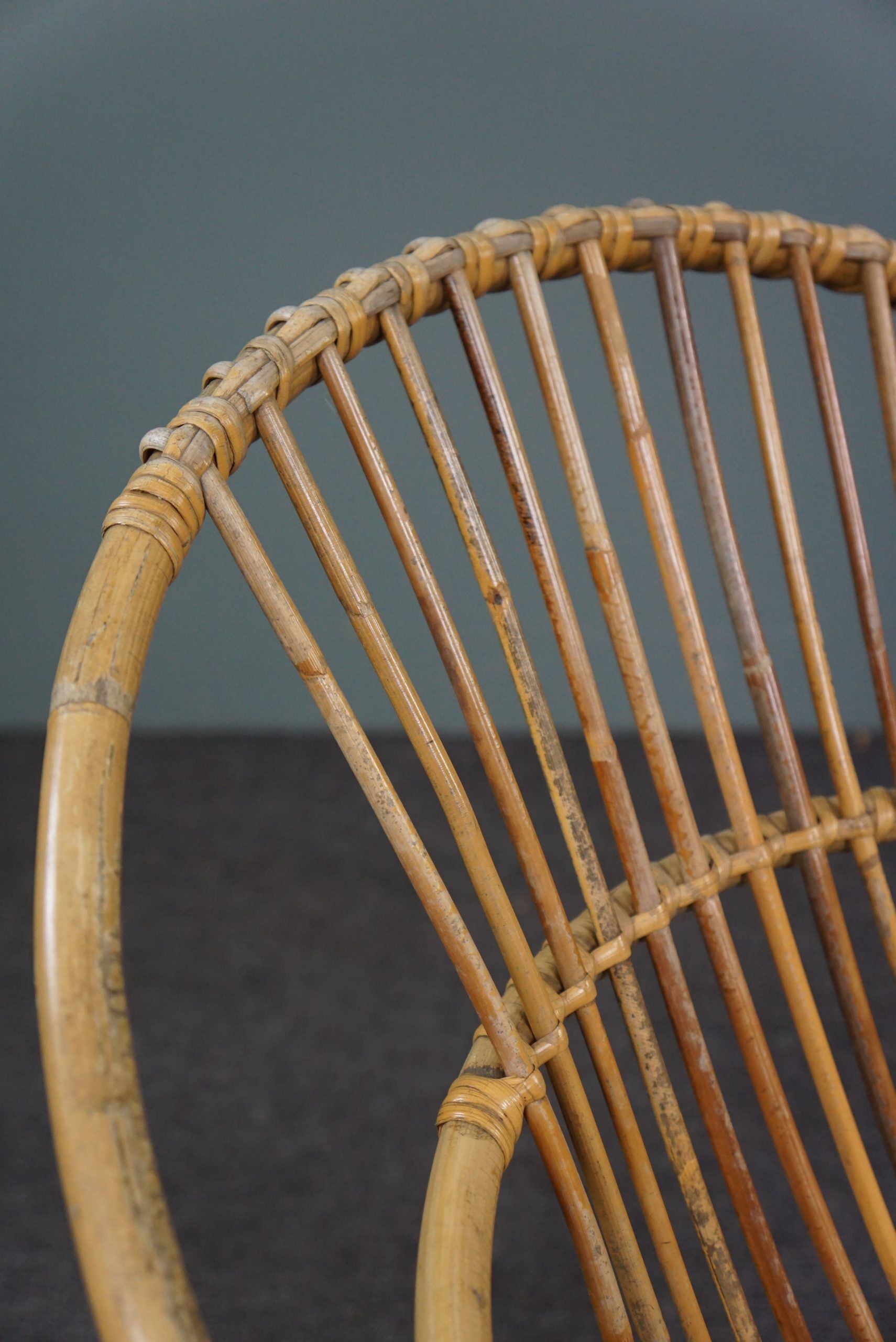 Rattan armchair Dutch Design 1960