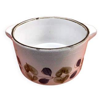 Niderviller Earthenware 1970s Salad bowl with ears "Prunes" collection