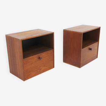 Set of 2 hanging bedside tables, Nils Jönsson, Sweden, 1960