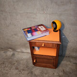 Art Deco orange bedside table