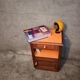 Art Deco orange bedside table