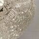 Beautiful hanging lamp in aluminium and hard-pressed crystal glass, probably Swedish