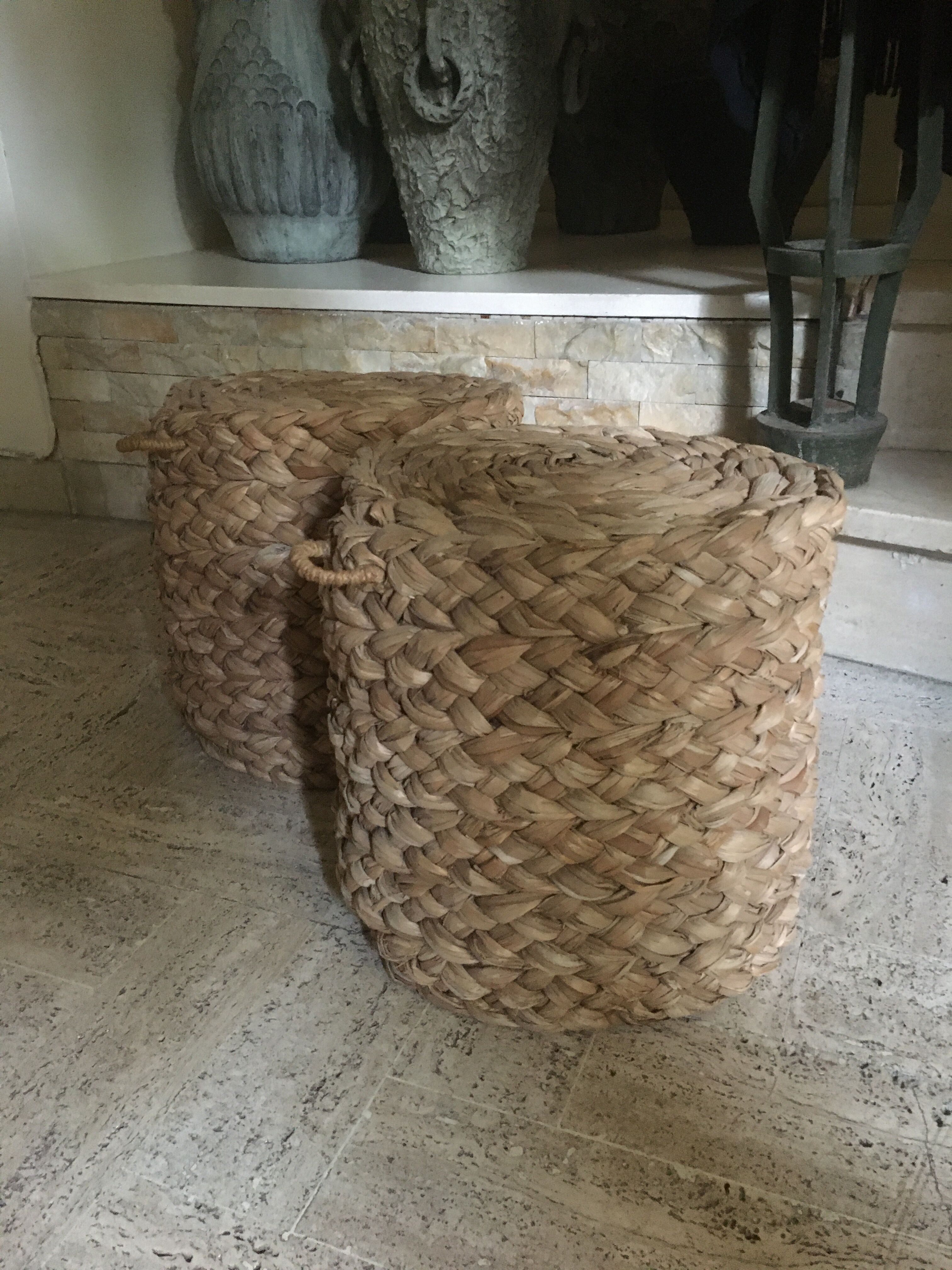 Braided sea rush footrests 70