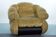 Space Age Single Armchair by Adriano Piazzesi, Cream Teddy Bear & Leather