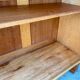 Wooden counter bar and rattan wicker decorations years 50/60