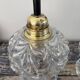 Pair of vintage electrified to nine-piece chiseled glass wall lamps
