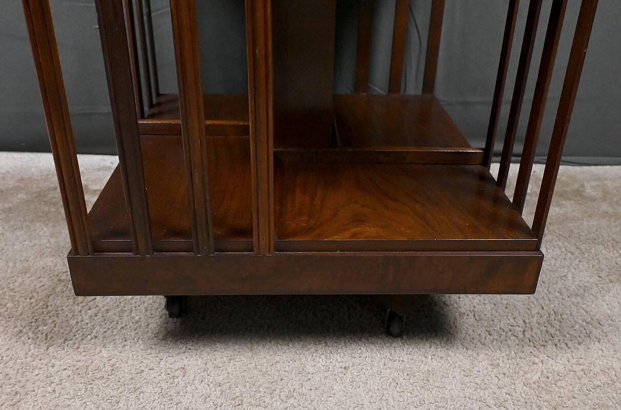 Rotating Mahogany Library, England – Mid 20th Century