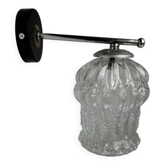 Vintage metal and glass wall light.