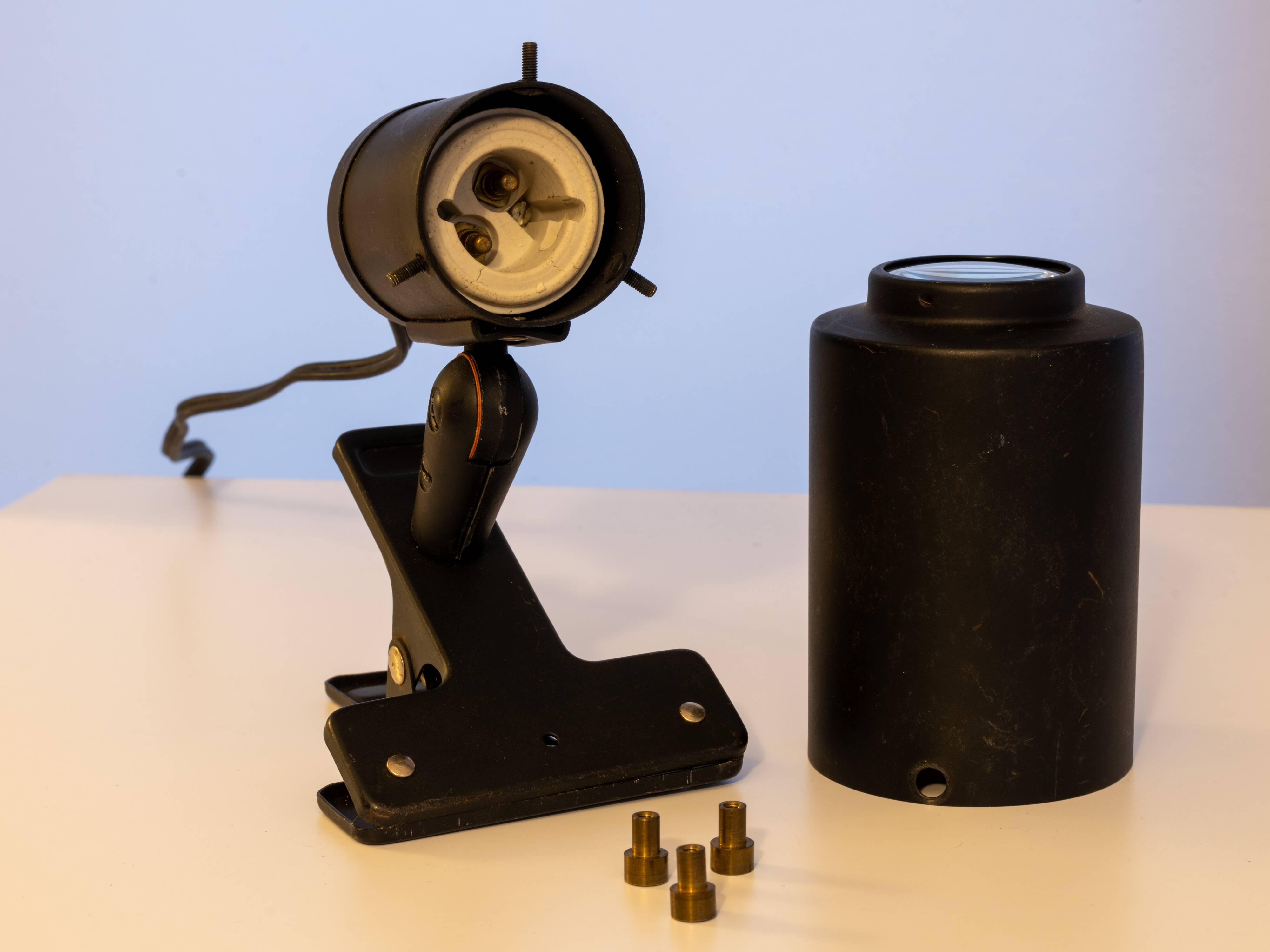 Lita clamp spotlight, Zodiac model by Jacques Biny