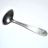 Vintage silver-plated metal porridge spoon, Donald Duck cutlery for children