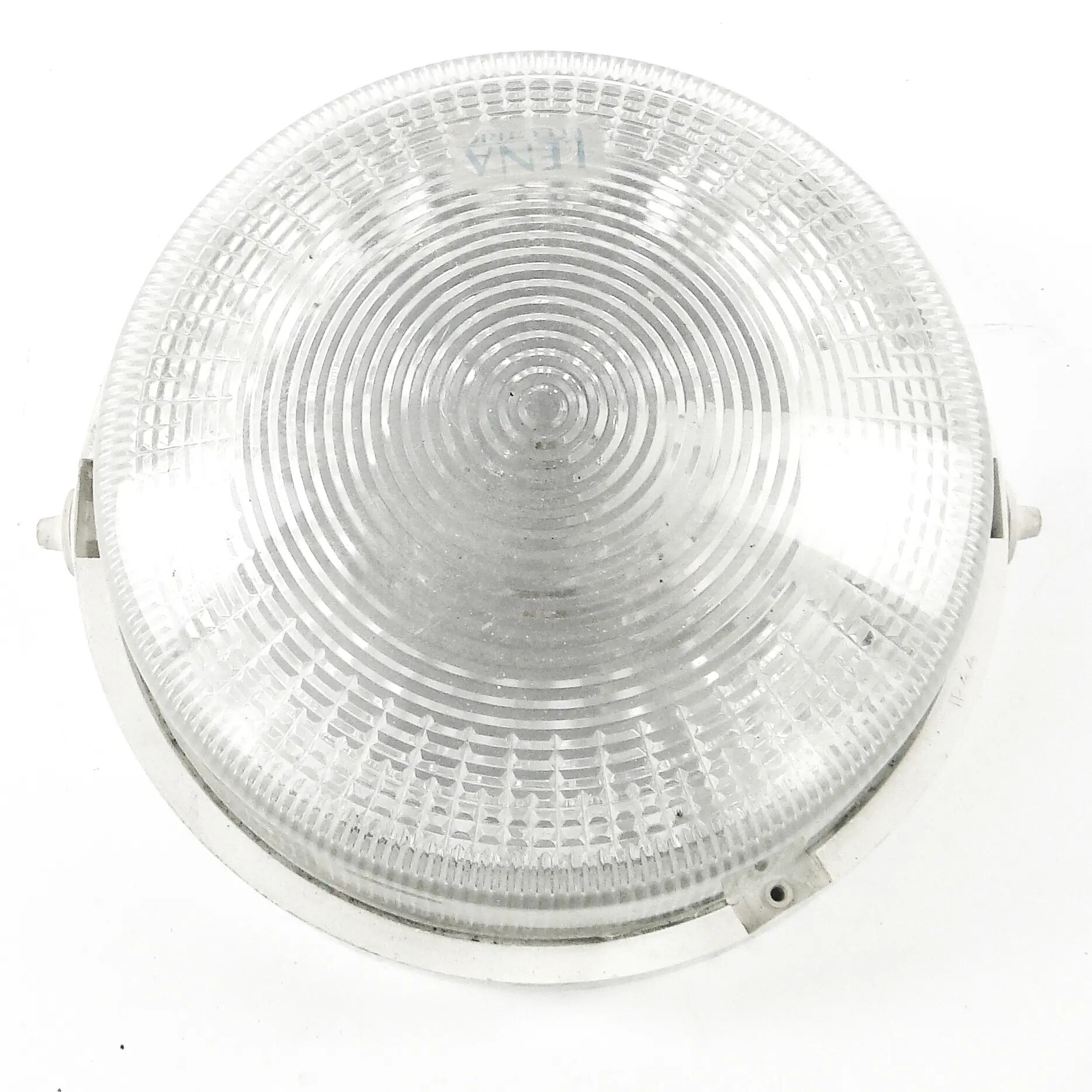 Industrial ceiling lamp, plastic metal, Poland, 1970s