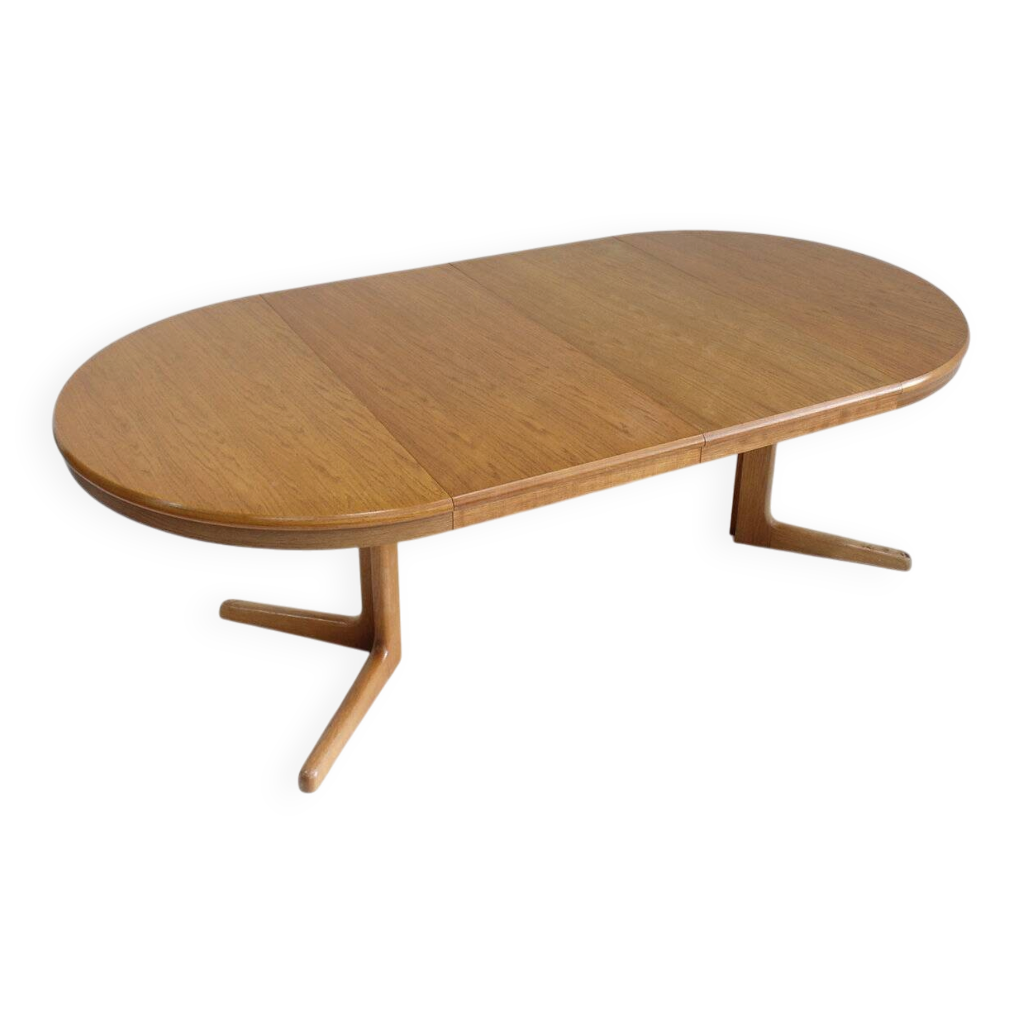 Vintage Danish round extendable dining table 1960s