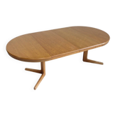 Vintage Danish round extendable dining table 1960s
