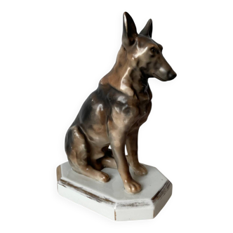 Large Vintage German Shepherd Statuette