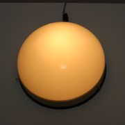 Midcentury Glass Ceiling Lamp, Flush Mount or Wall Lamp, 1960s