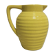 Yellow pitcher in slurry, faience onnaing frères