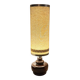 70's ceramic floor lamp with boucle fabric shade