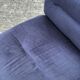 Driver / armchair and ottoman, in midnight blue velvet, 1970/1980