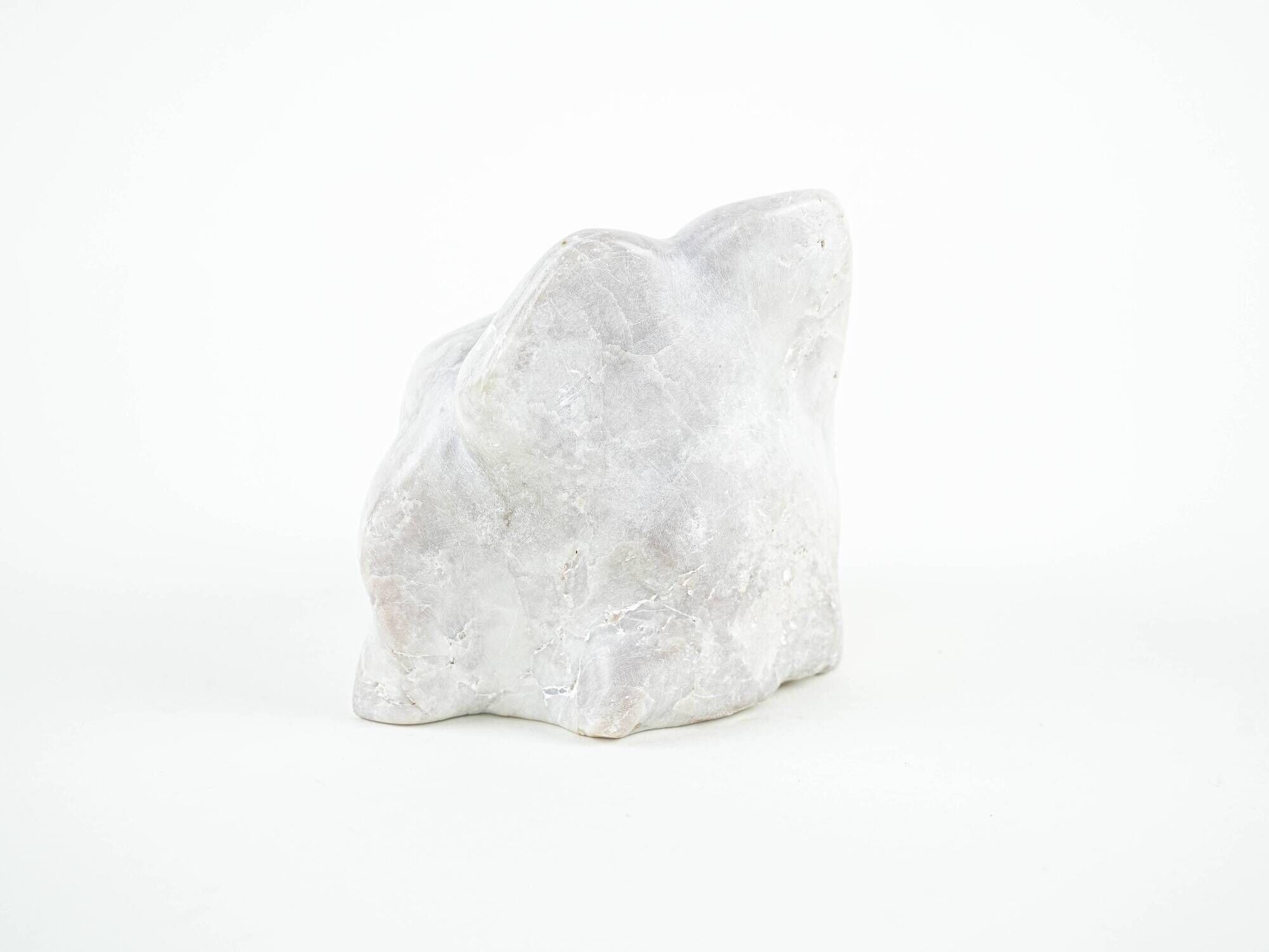 Abstract stone sculpture with organic forms, European studio piece, 1970s