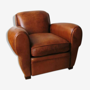 Fauteuil Club modèle Henry cognac