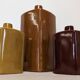 Set of 3 coloured earthenware vases Les Jardins d'Ulysse, France circa 1990