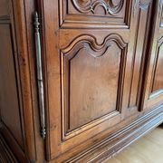 Eighteenth century castle cabinet in walnut Louis XIII style