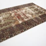 5x7 Classic Brown Red Handmade Vintage Rug, 151x214Cm SK 3054
