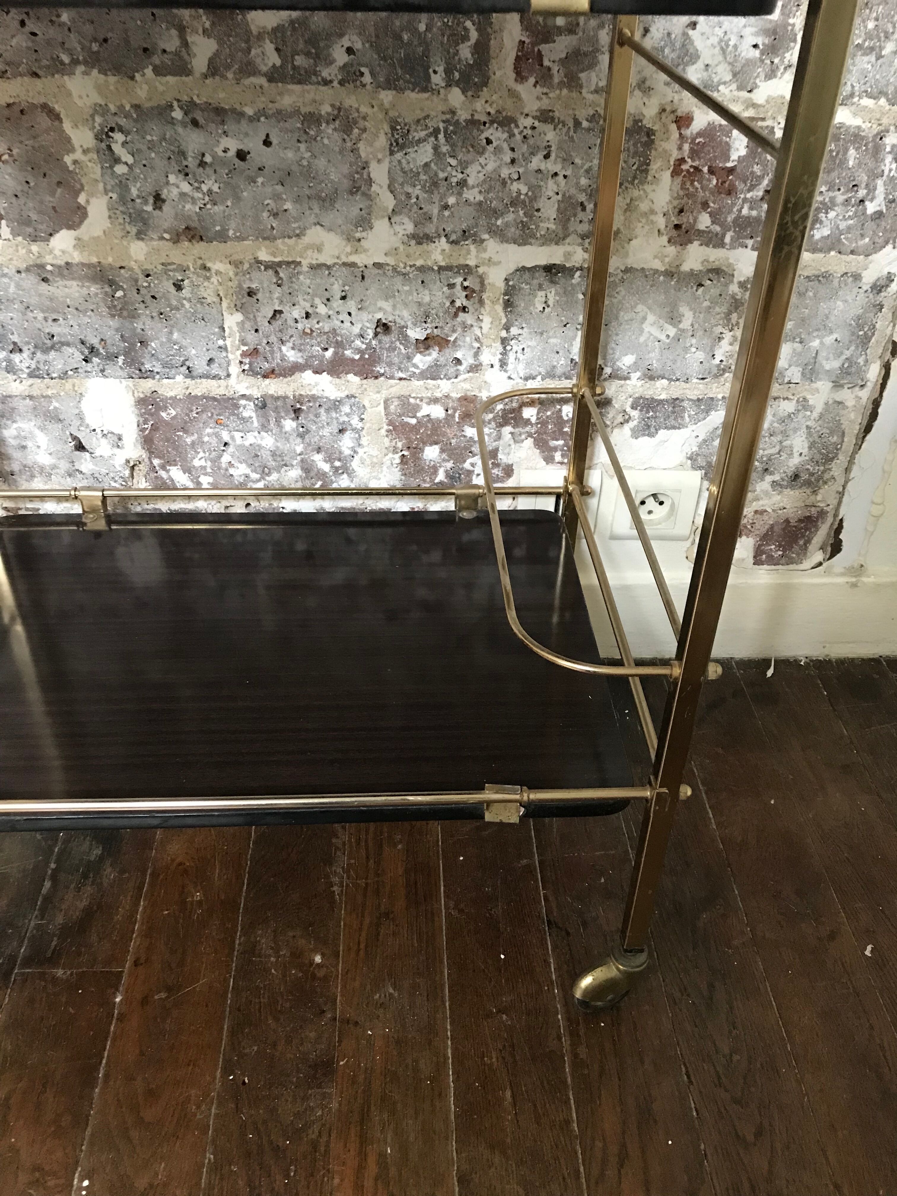 Formica and brass serving table